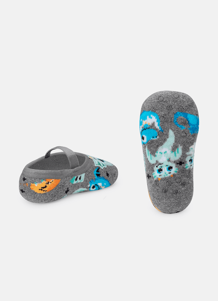 Meia-Menino-Sapatilha-Com-Antiderrapante-E-Aplique-Dinossauro-Surf