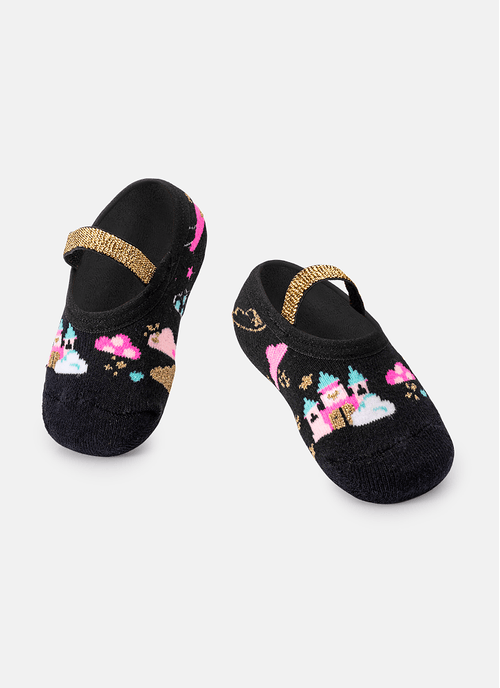 Meia Menina Sapatilha com Antiderrapante Princesa