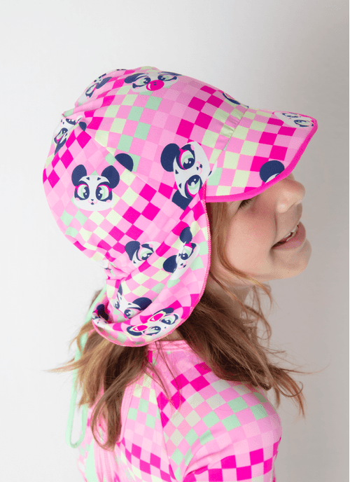 Chapéu com Proteção Solar Menina Panda Miami