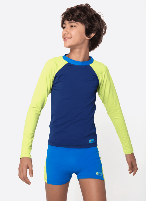 Camiseta Com Proteção Solar Menino Teen Color Block