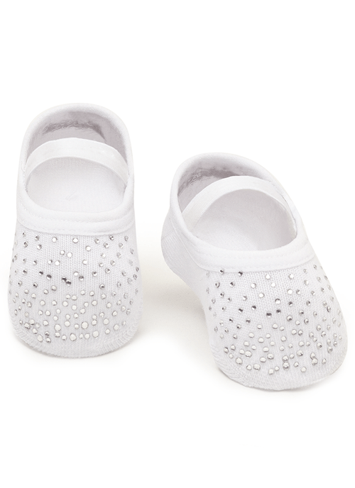 Meia Sapatilha Bebê Menina com Strass