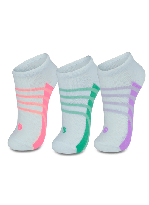 Kit com 3 Meias Feminina Esportiva