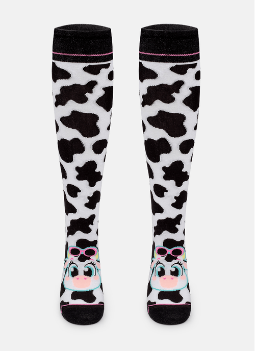 Meia Cano 3/4 Feminina Vaca