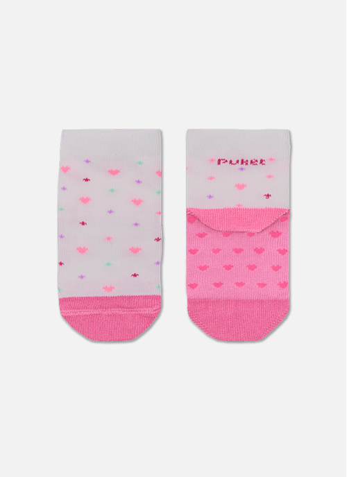 Meia Soquete Bebê RN Menina Coração