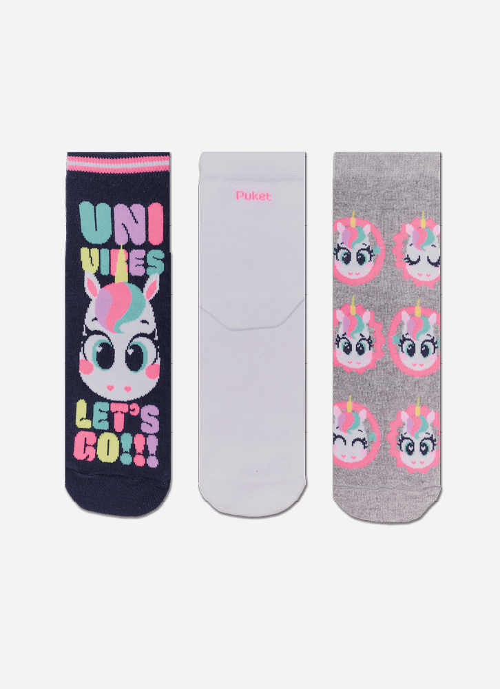 Kit-Com-3-Meias-Soquete-Feminina-Unicornio