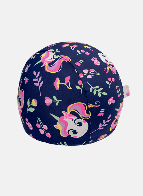 Touca de Natação Com Proteção Solar Menina Unicórnio Encantado