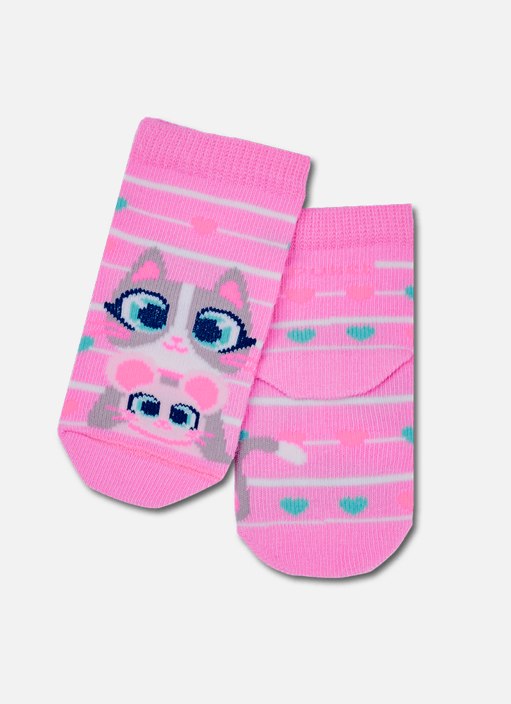 Meia-Soquete-Bebe-Menina-Gata