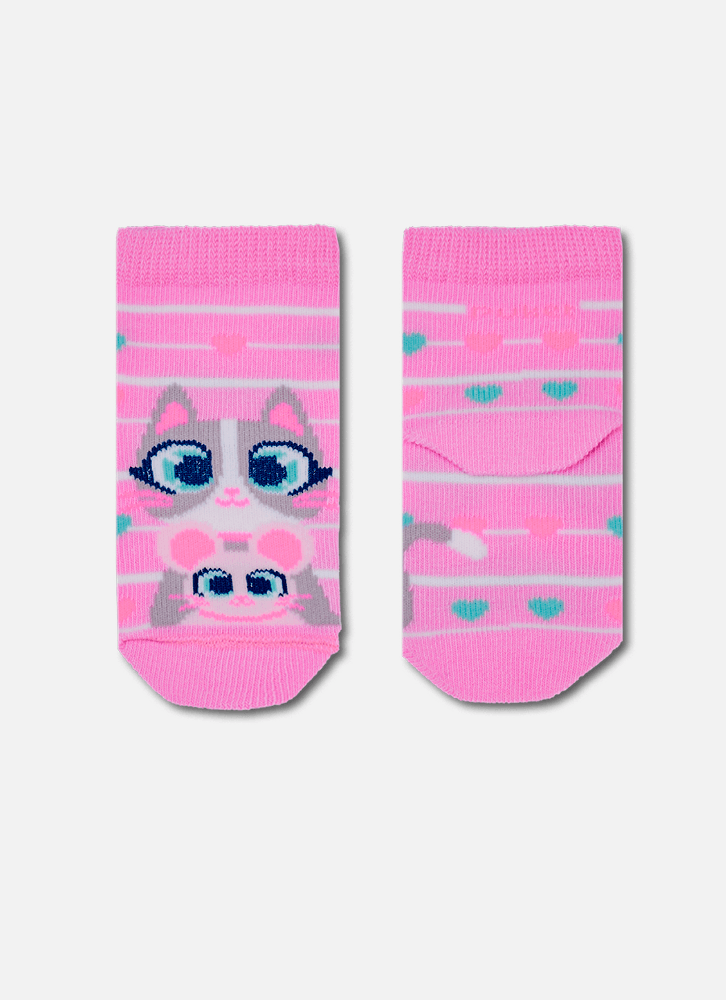 Meia-Soquete-Bebe-Menina-Gata
