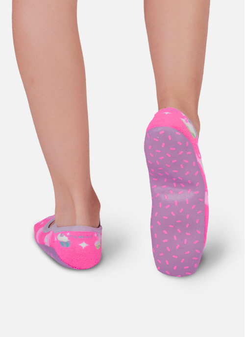 Meia Sapatilha Com Sola Emborrachada Menina Doces