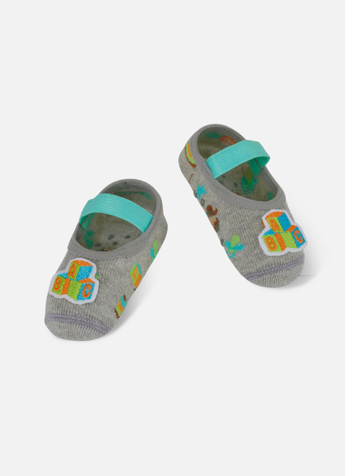 Meia Sapatilha Antiderrapante Bebê Menino Jogos