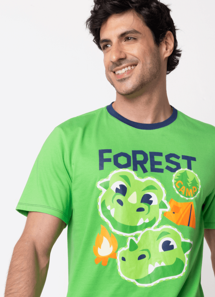 Pijama-Manga-Curta-Algodao-Masculino-Dragao-Camping