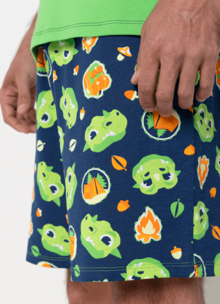 Pijama-Manga-Curta-Algodao-Masculino-Dragao-Camping