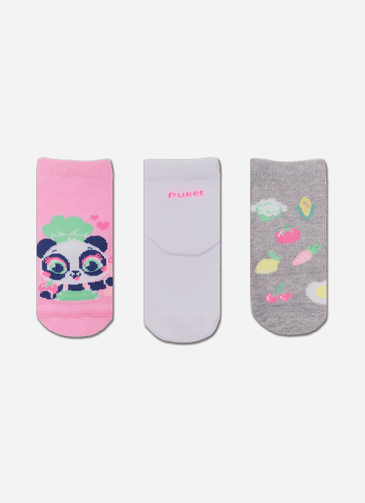 Kit-Com-3-Meias-Soquete-Bebe-Rn-Menina-Panda-Cozinheiro