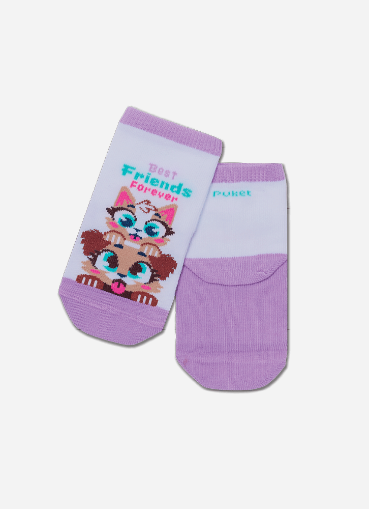 Meia-Soquete-Bebe-Menina-Pets-Best-Friends