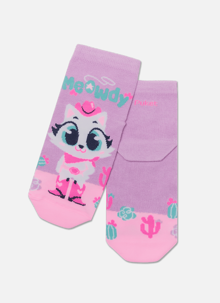 Meia-Cano-Curto-Feminina-Gata-Cowboy