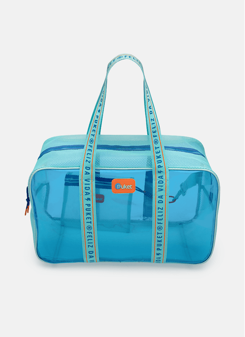 Bolsa Tela Color Block Azul