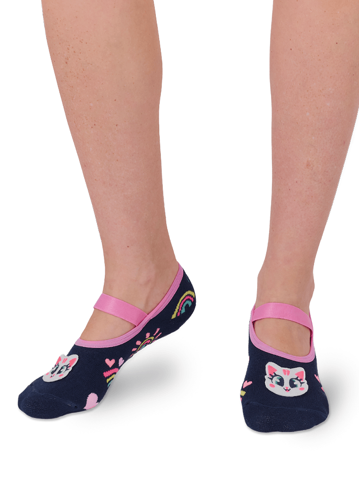 Meia-Sapatilha-Antiderrapante-Feminina-Com-Aplique-Gata