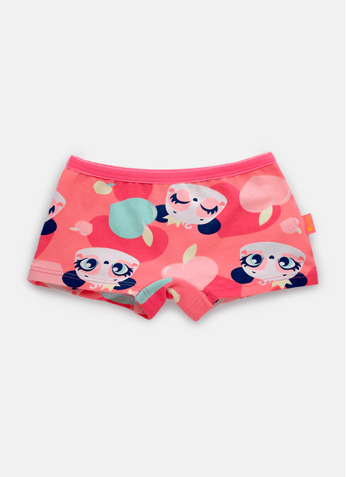 Calcinha BodyShorts Algodão Menina Panda Romântico