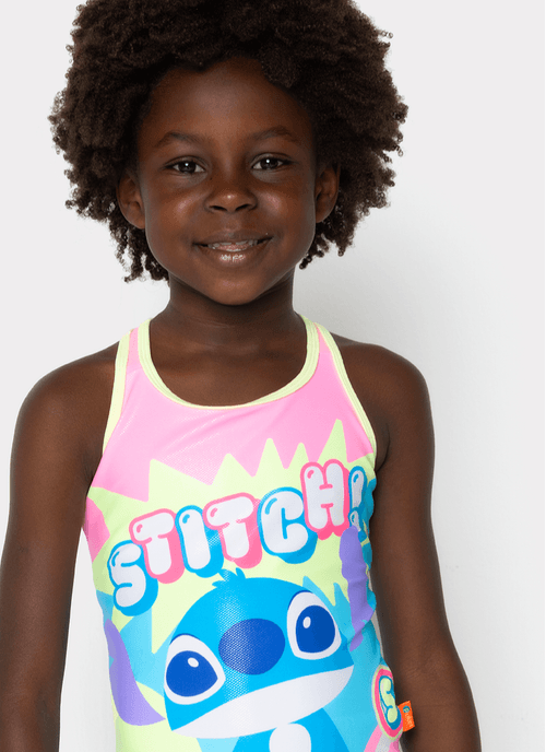 Maio Com Proteção Solar Menina 1/2 Anos Stitch