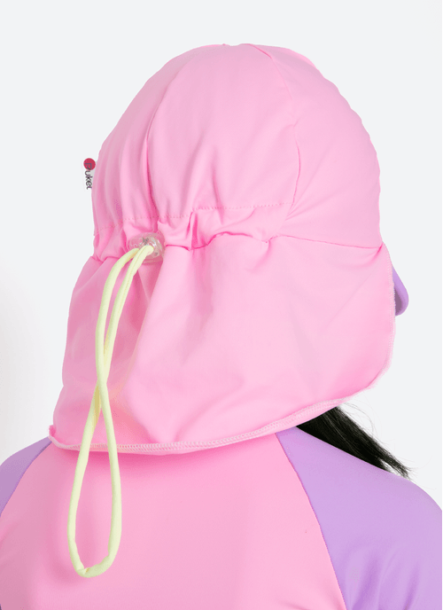 Chapéu com Proteção Solar Menina Color Block Rosa