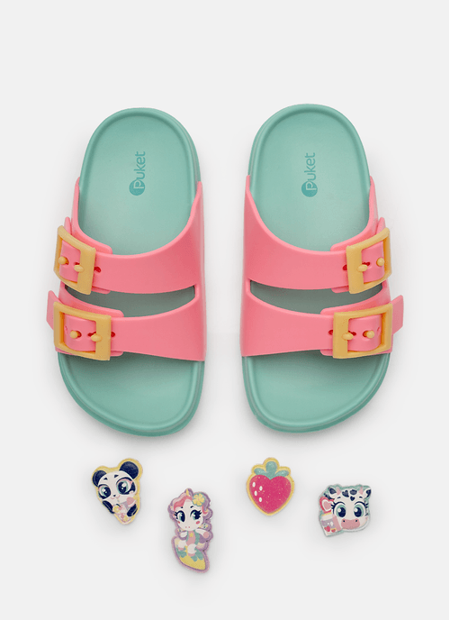 Chinelo Slide Menina Color Block
