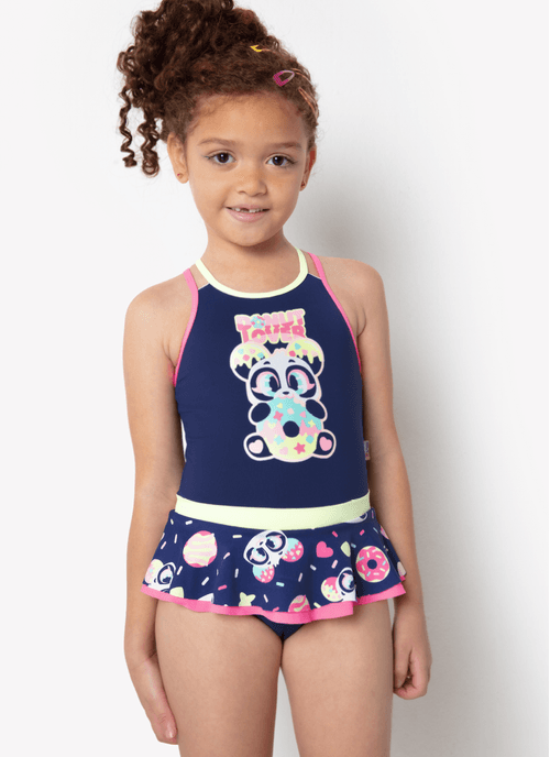 Maio com Proteção Solar Menina Panda Donut