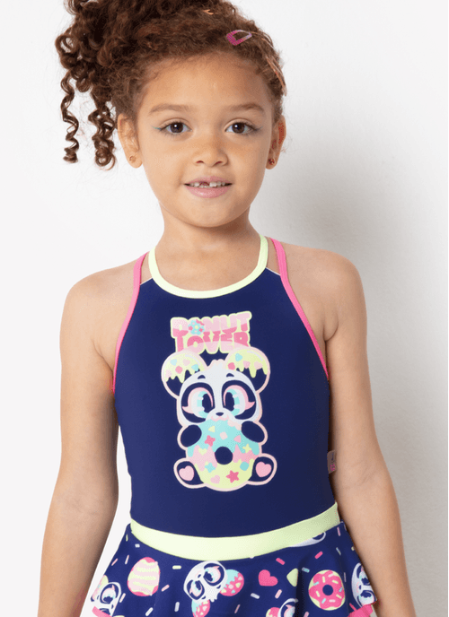 Maio com Proteção Solar Menina Panda Donut