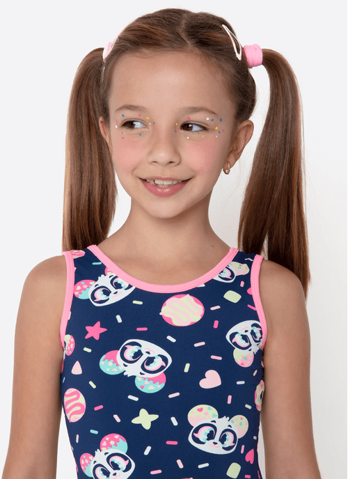 Maio com Proteção Solar Menina Panda Donut