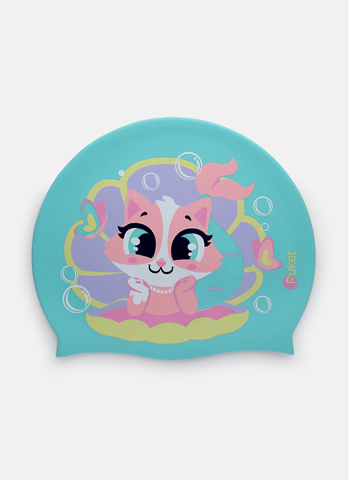 Touca de Natação em Silicone Gata Sereia