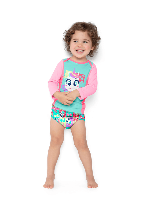 Camiseta Manga Longa Bebê Menina Unicórnio Cherry