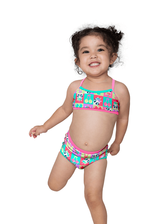 Biquíni Bebê Menina Unicórnio Cherry