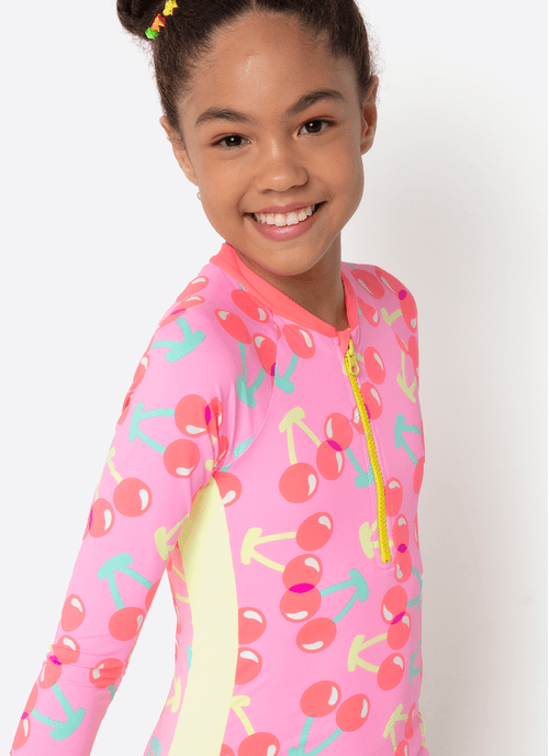 Maio Manga Longa Menina Teen Unicórnio Cherry