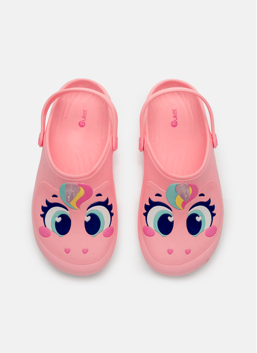 Sandália Fechada Menina Unicórnio Aplique Chifre