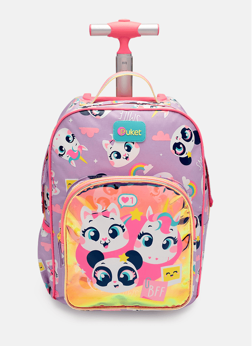 Mochila com Rodinha Pequena Multibichos Best Friend