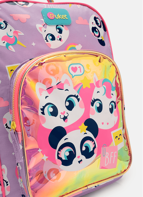 Mochila com Rodinha Pequena Multibichos Best Friend