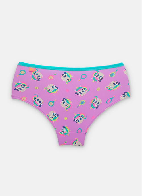 Calcinha Caleçon Microfibra Menina Teen Unicórnio Tênis
