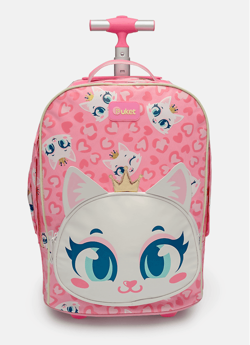 Mochila com Rodinha Grande Gata Romântica