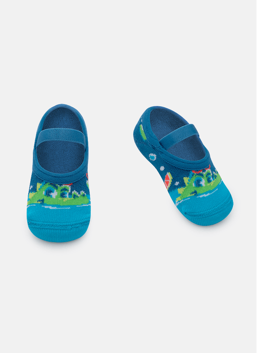 Meia Sapatilha Bebê RN Menino Jacaré Relax