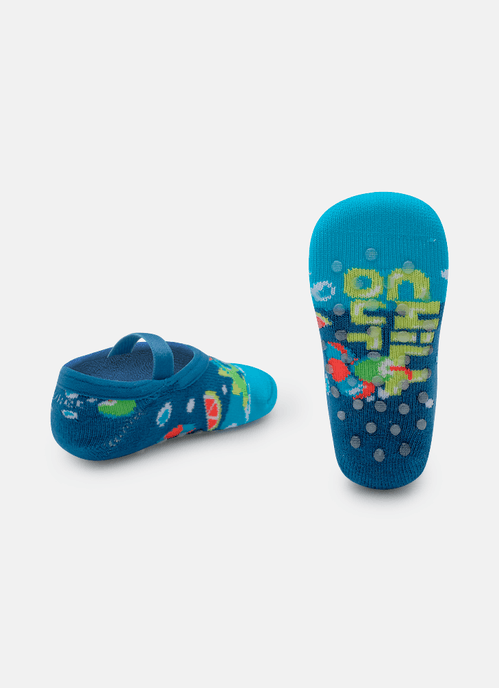 Meia Sapatilha Bebê RN Menino Jacaré Relax