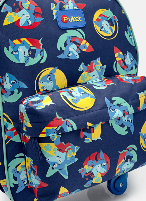 Mochila com Rodinha Média Tubarão Aloha