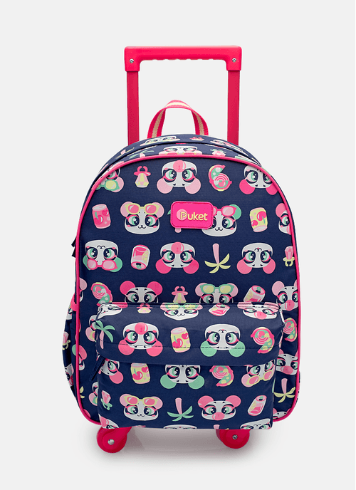 Mochila com Rodinha Média Panda Miami
