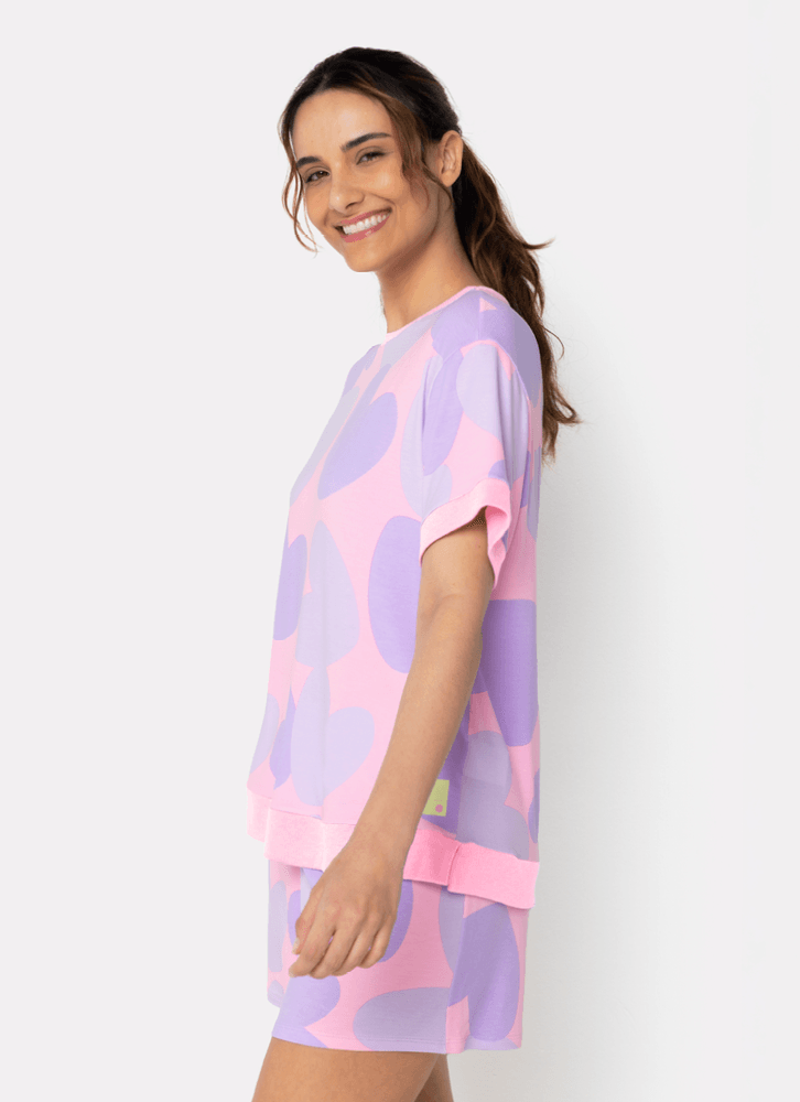 Pijama-Manga-Curta-Viscolyvra-Feminino-Coracao