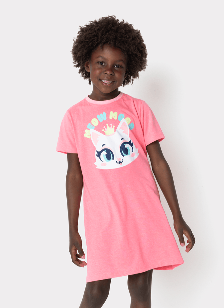 Camisola-Manga-Curta-Menina-Gata