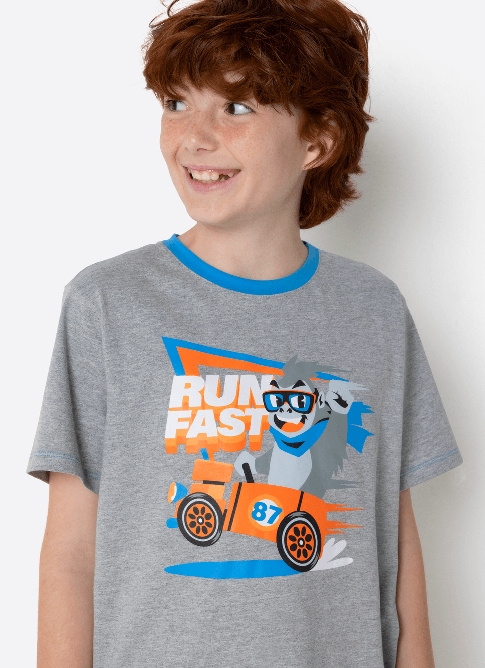 Pijama-Manga-Curta-Menino-Teen-Gorila-Racing