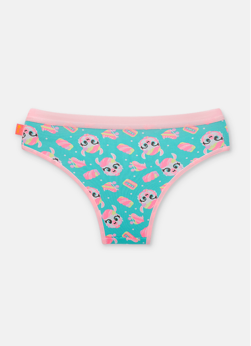 Calcinha Boneca Algodão Menina Lhama Retrô