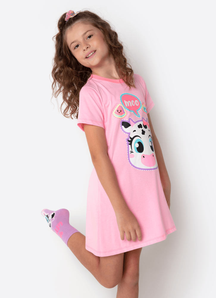 Camisola-Manga-Curta-Menina-Teen-Vaca-Patches