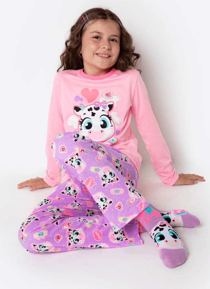 Pijama-Manga-Longa-Menina-Teen-Vaca-Patches