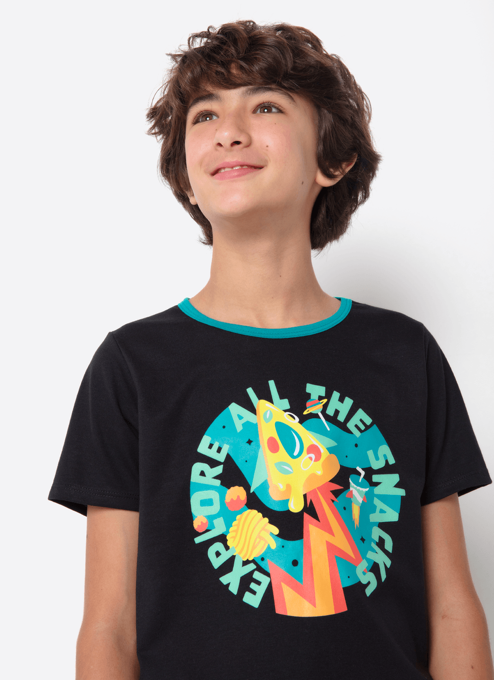 Pijama-Manga-Curta-Menino-Teen-Space-Food