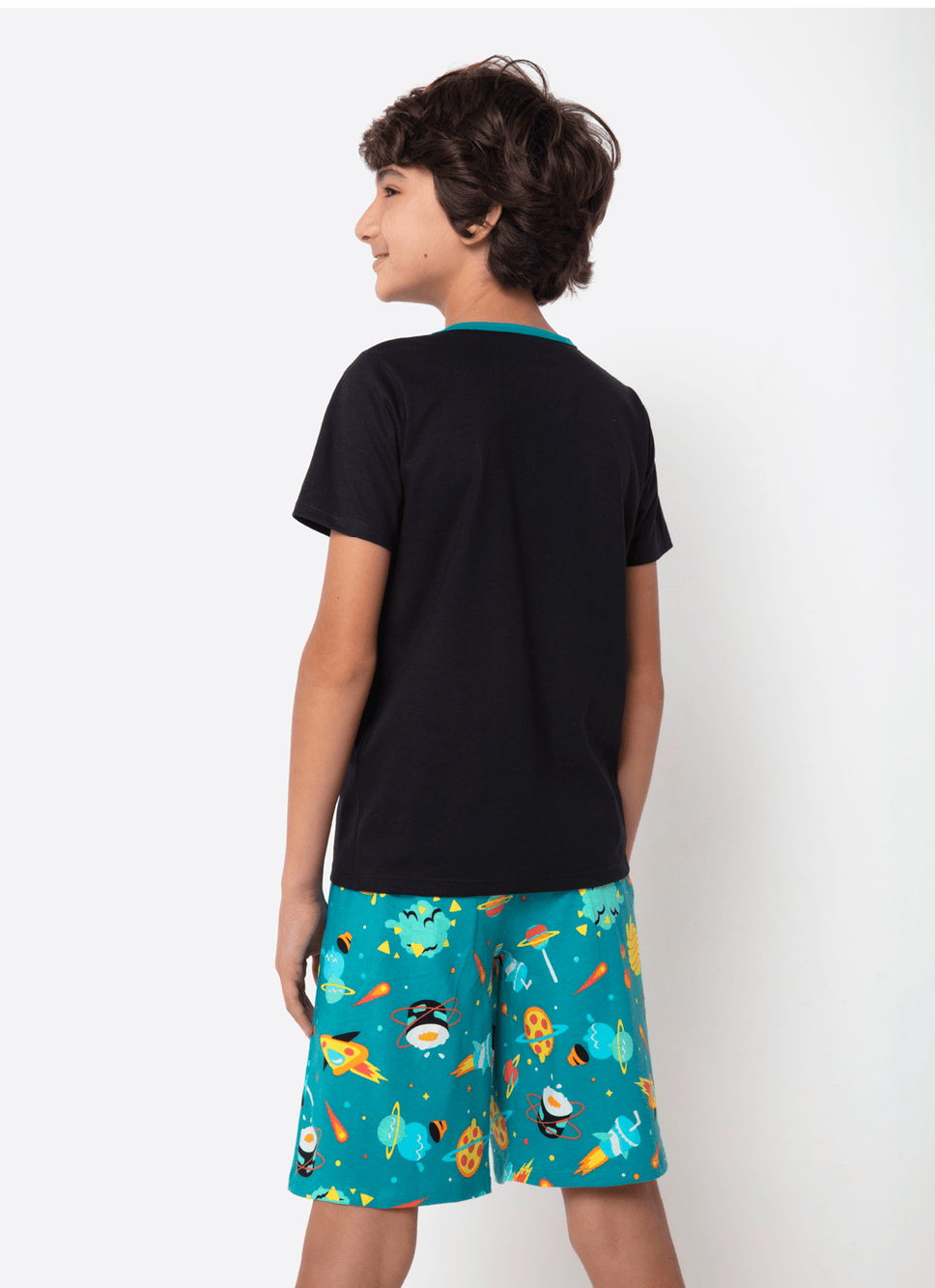 Pijama-Manga-Curta-Menino-Teen-Space-Food