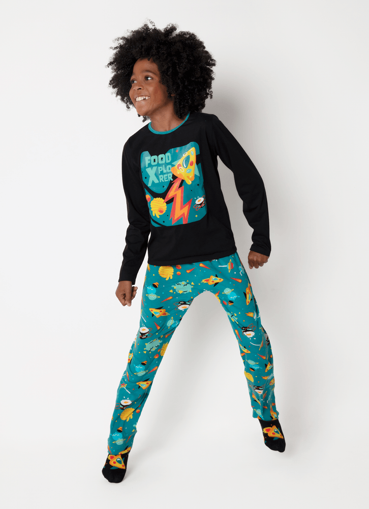 Pijama-Manga-Longa-Menino-Teen-Space-Food